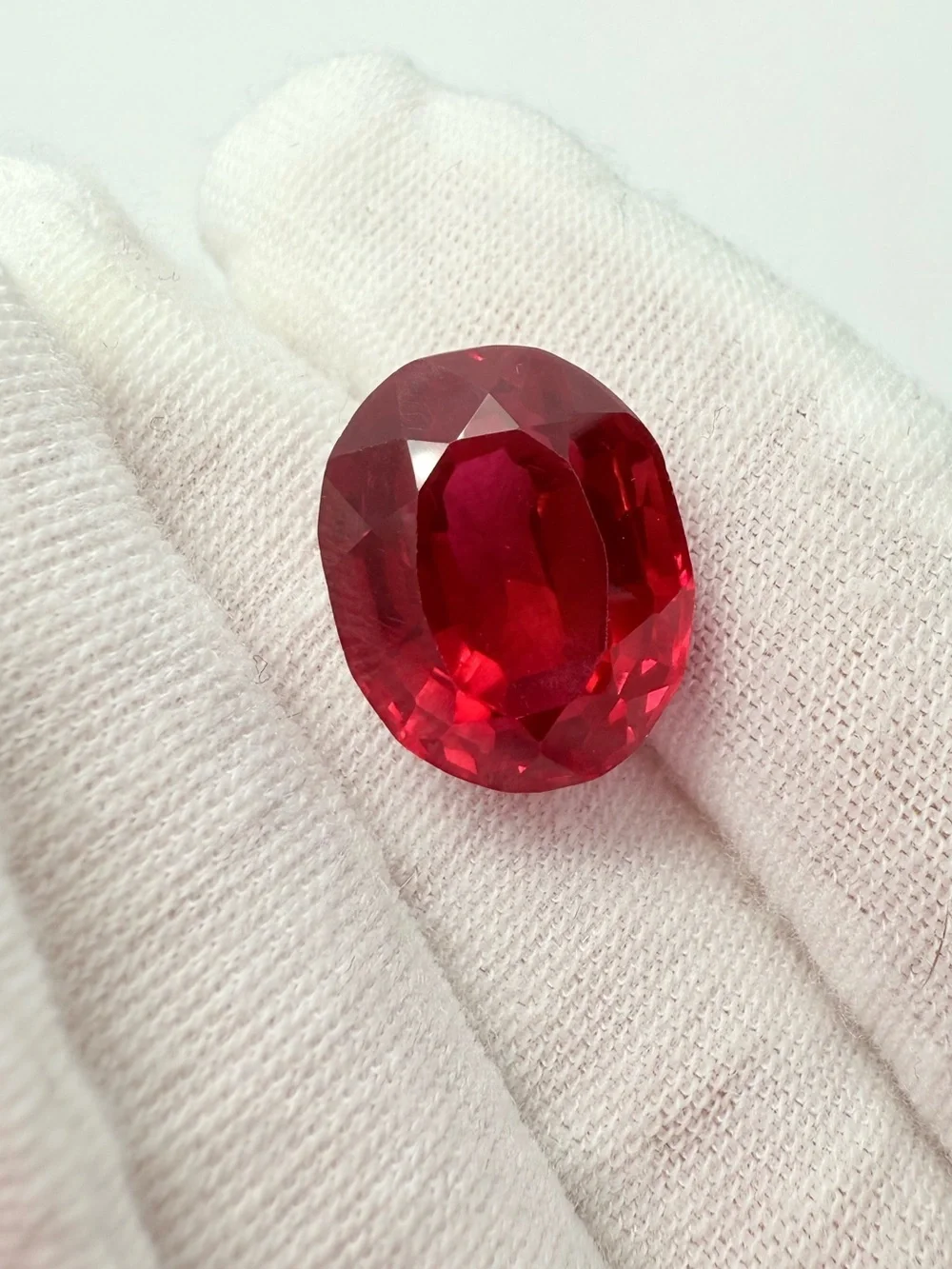 Red Oval Faceted Gemstone - Women Jewelry